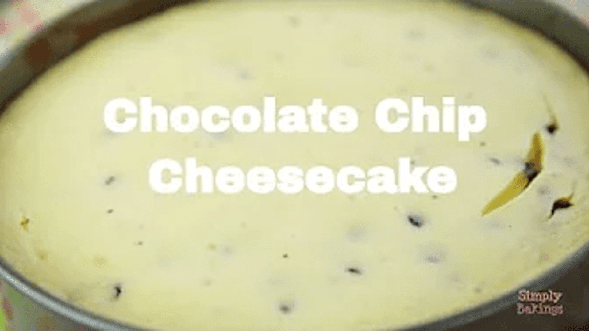 How To Make Chocolate Chip Cheesecake | Simply Bakings thumbnail