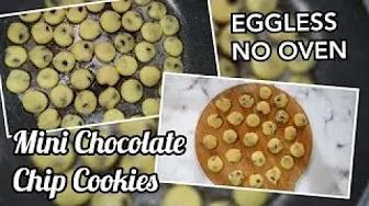 MINI CHOCOLATE CHIP COOKIES (in frying pan) 4 ingredients | No Oven, No egg, No Bake | Taste Buds PH thumbnail