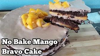 3-INGREDIENT NO BAKE MANGO BRAVO CAKE | How to make Choco Mango Cake | Taste Buds PH thumbnail