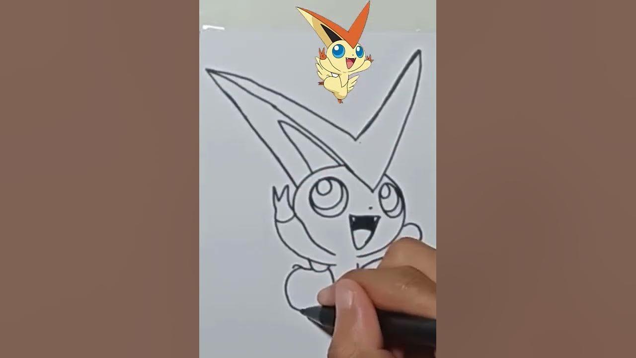 Drawing VICTINI #pokemon  #shorts thumbnail