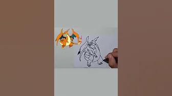 DRAWING MEGA CHARIZARD Y #pokemon thumbnail