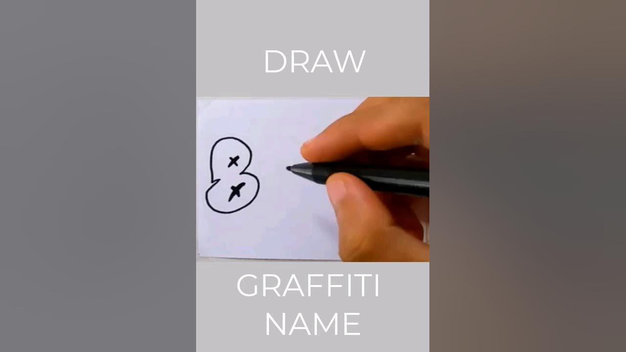 Menggambar Grafiti Nama BRAM #shorts thumbnail