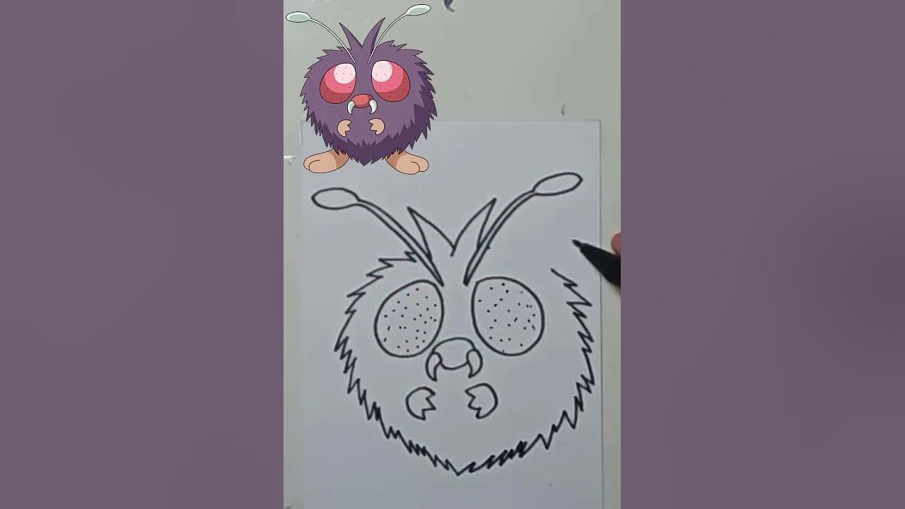 Draw Pokemon VENONAT #shorts thumbnail