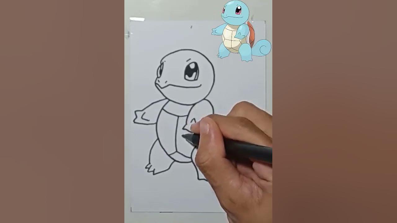 Draw pokemon SQUIRTLE #shorts thumbnail