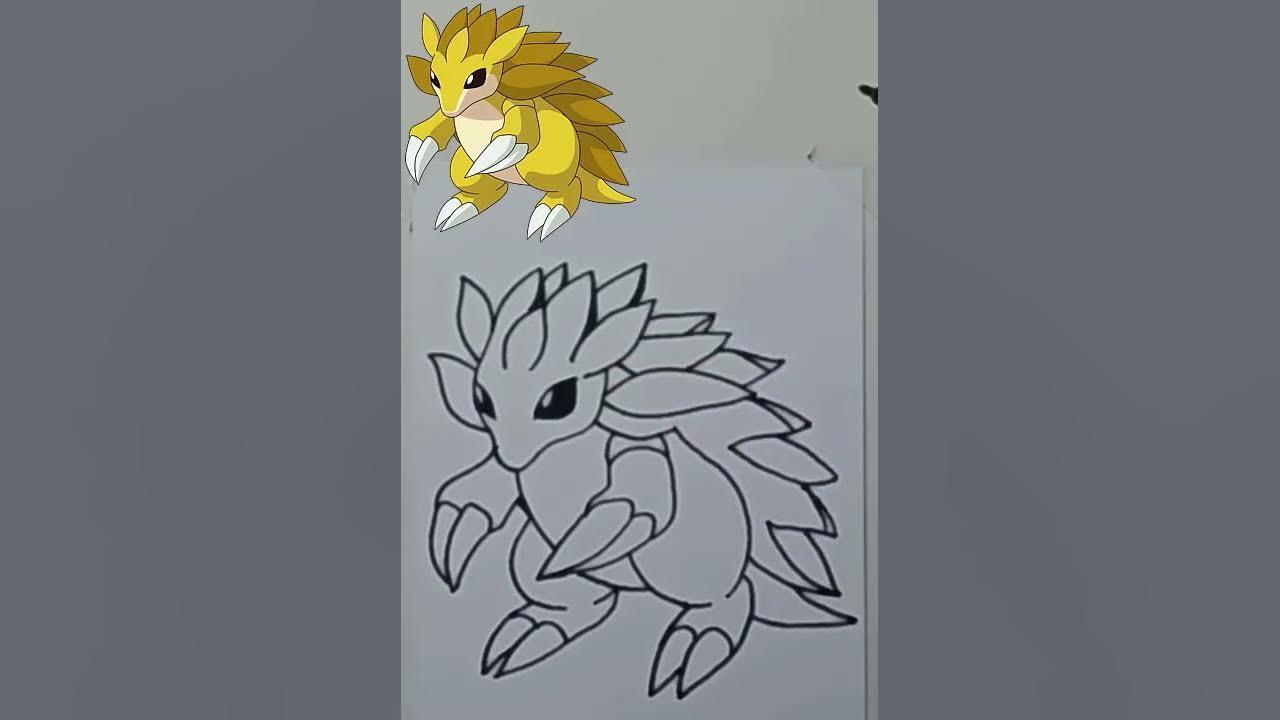 draw Pokemon SANDSLASH #shorts thumbnail