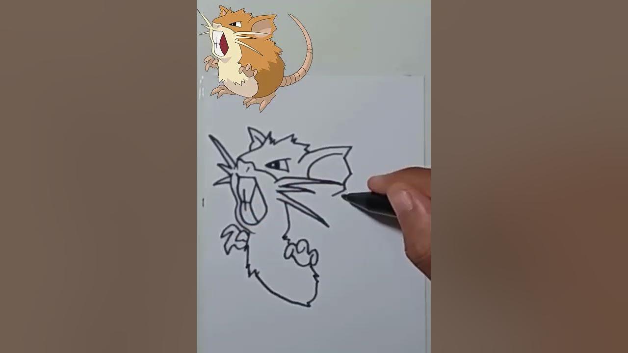 RATICATE pokemon #drawing #shorts thumbnail