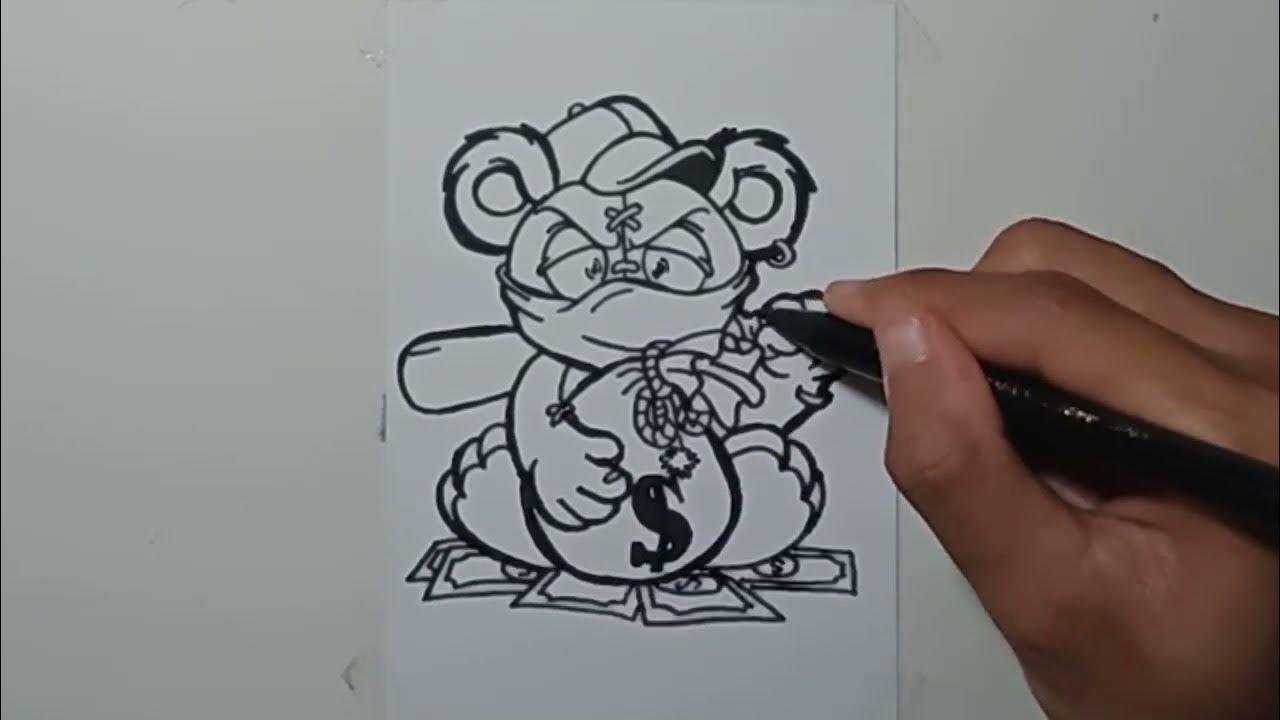 DRAW GRAFITI BEAR MONEY BAT thumbnail