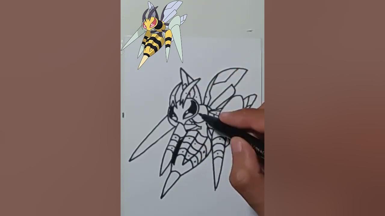 DRAW POKEMON MEGA BEEDRILL 1MINUTE thumbnail