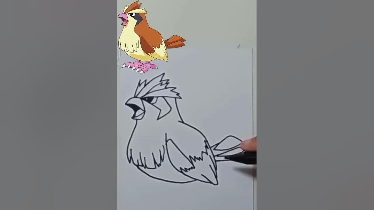 DRAW POKEMON PIDGEY #shorts thumbnail