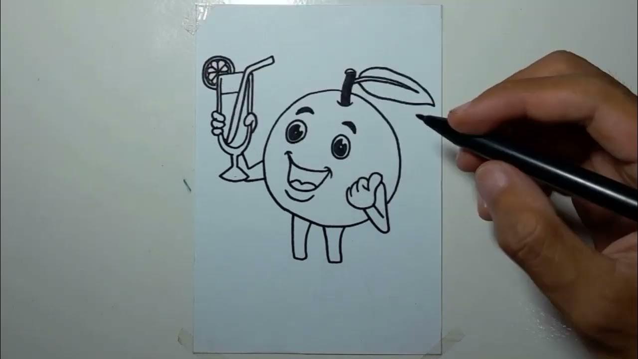 DRAW CARTOON CUTE ORANGE thumbnail