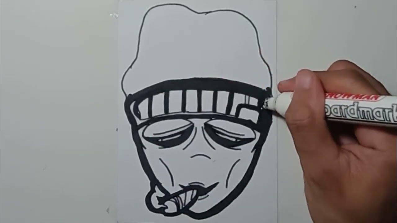 draw allien smoking weed black thumbnail