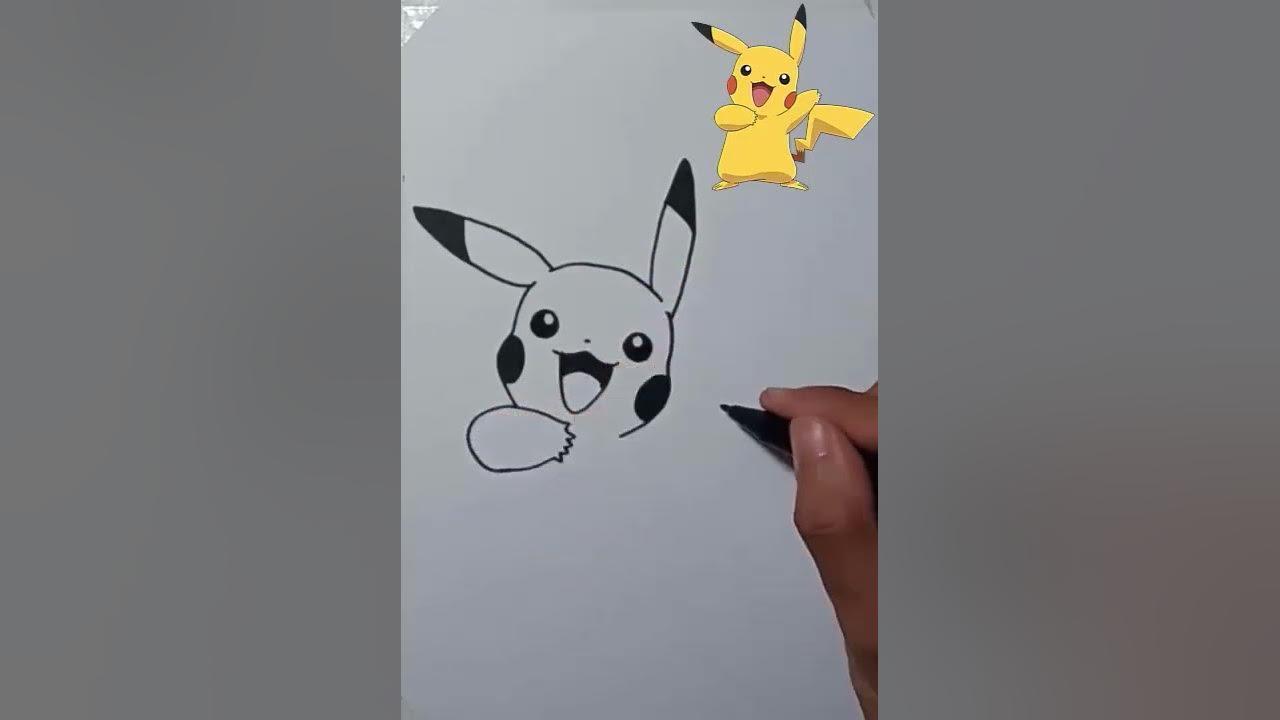 DRAW PIKACHU #shorts #pokemon #art #cartoon thumbnail