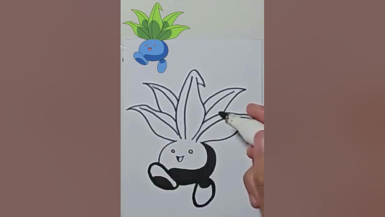 DRAW POKEMON ODDISH #shorts thumbnail