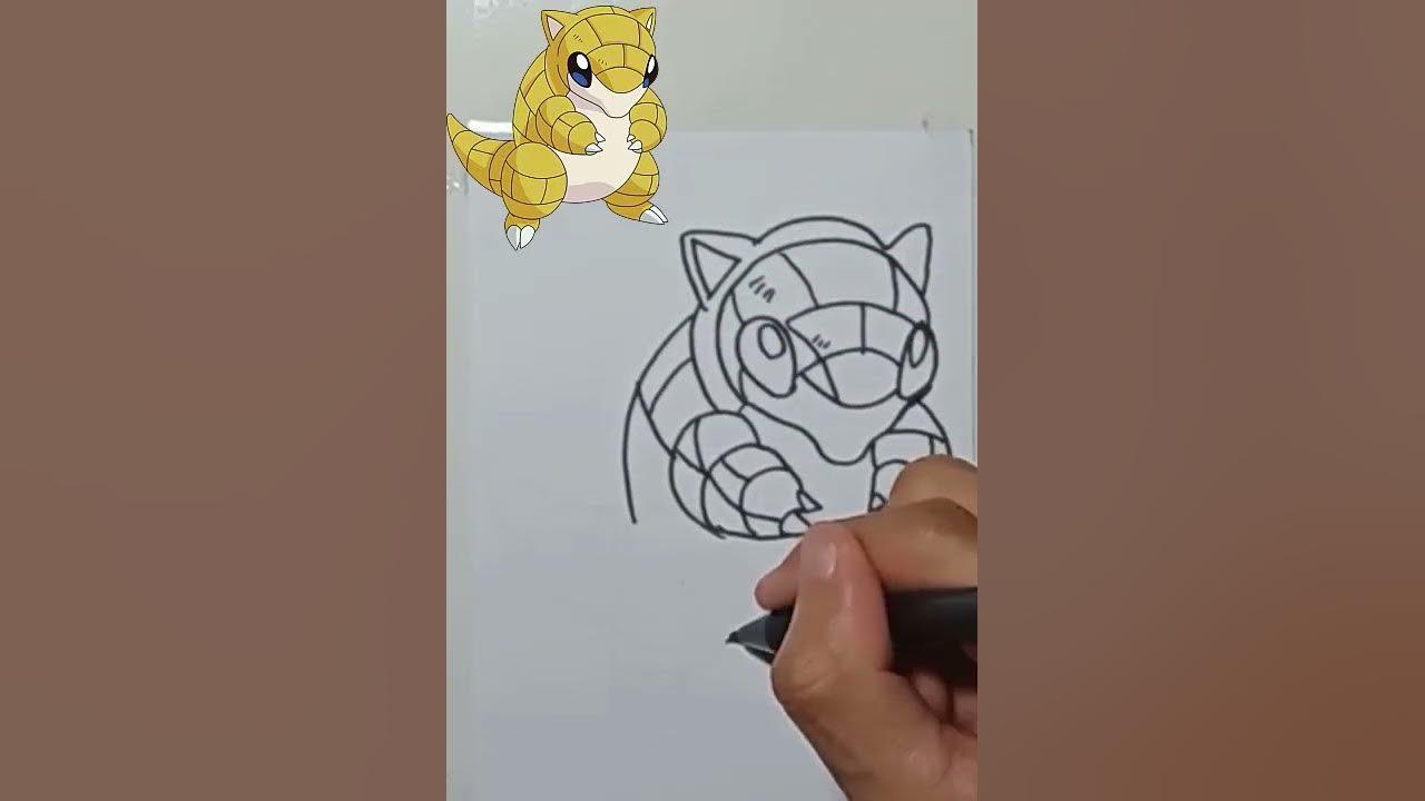 DRAW POKEMON SANDSHREW #shorts thumbnail