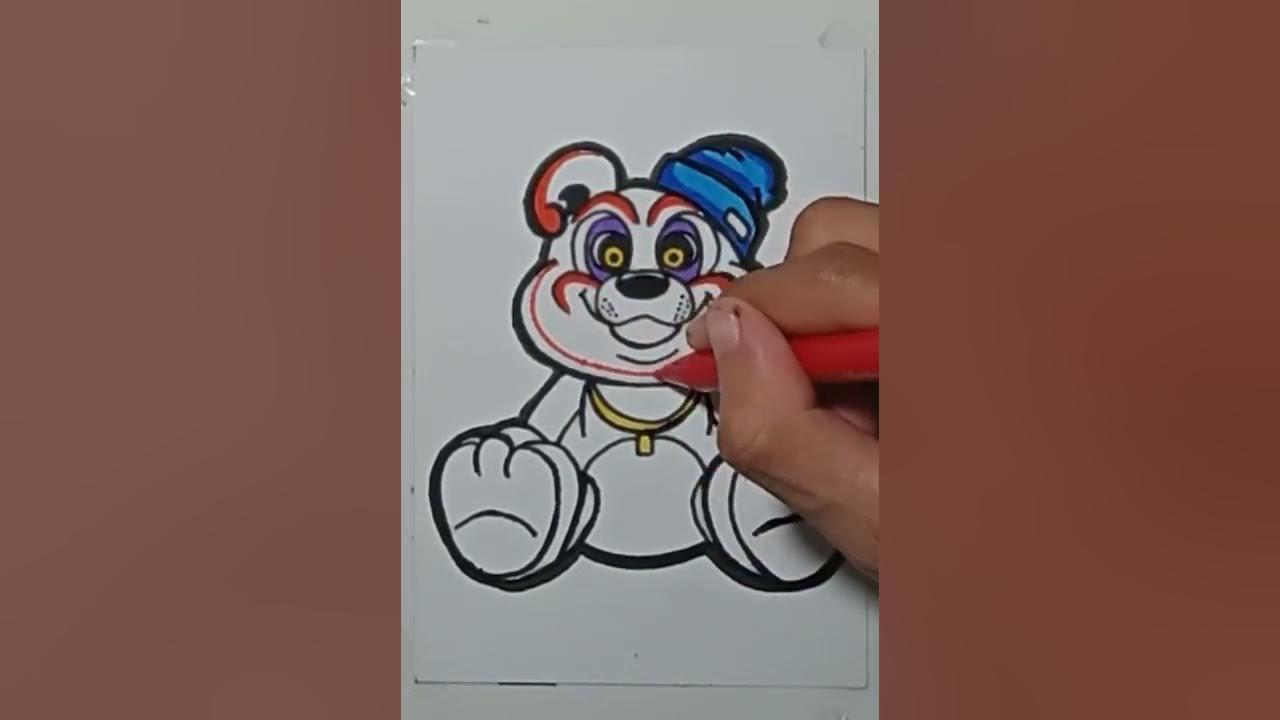 Draw grafiti cartoon smilling bear thumbnail