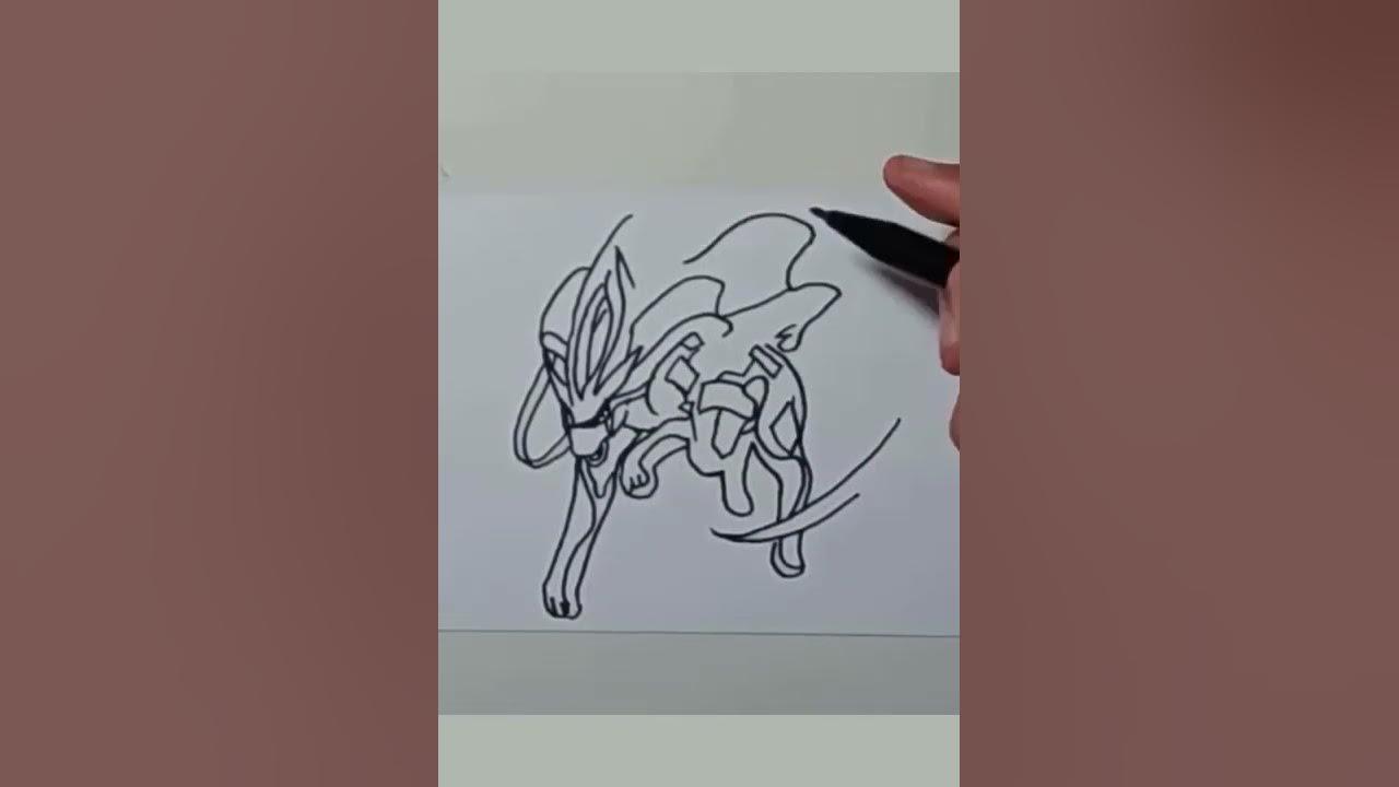 drawing pokemon SUICUNE #shorts thumbnail