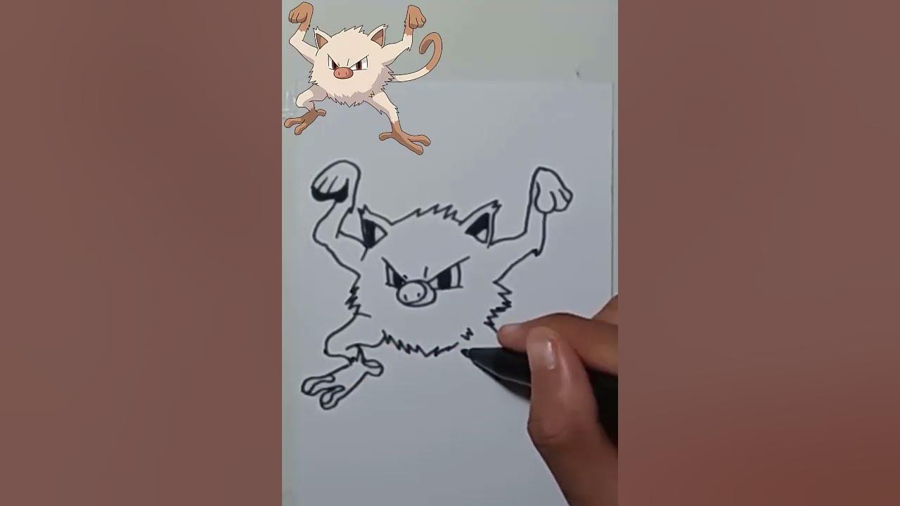 DRAWING POKEMON MANKEY #shorts thumbnail