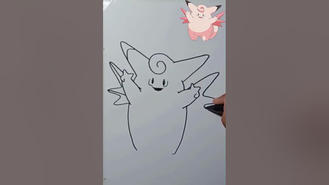 DRAWING POKEMON CLEAFABLE #shorts thumbnail