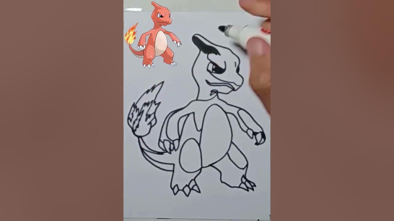 DRAWING POKEMON CHARMELEON #shorts thumbnail