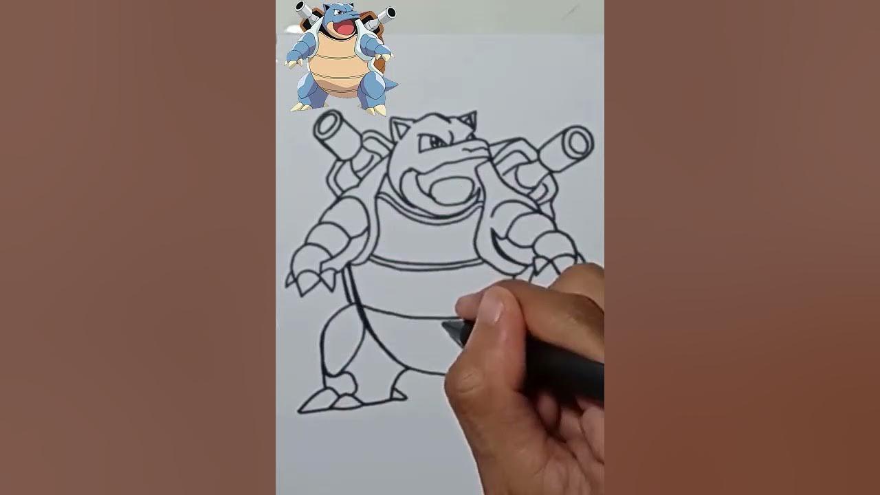 MENGGAMBAR POKEMON BLASTOISE thumbnail