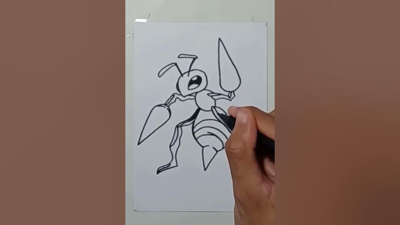 Drawing Pokemon BEEDRILL #shorts thumbnail