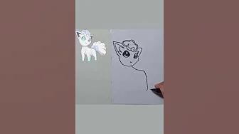 Drawing Pokemon VULPIX ALOLA #shorts thumbnail