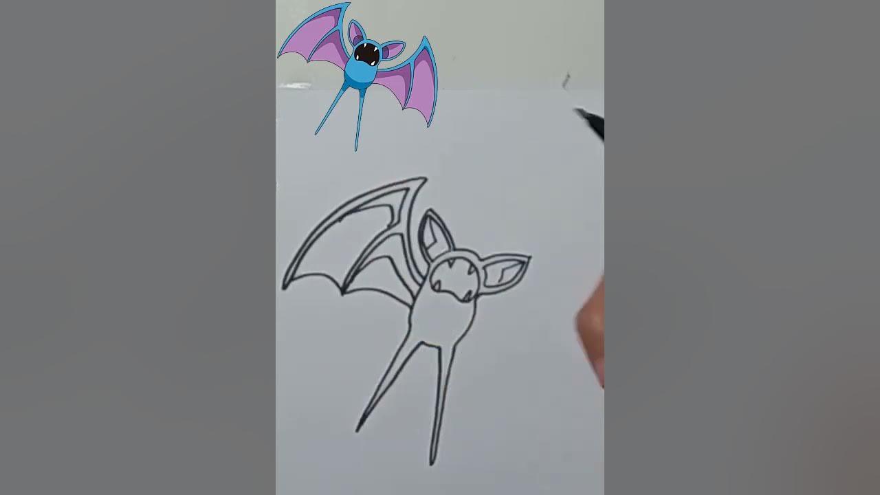 MENGGAMBAR POKEMON ZUBAT DENGAN MUDAH thumbnail