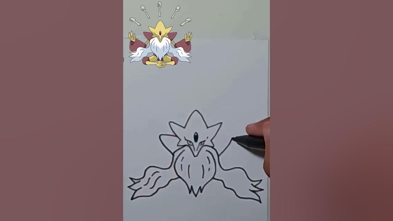 DRAWING MEGA ALAKAZAM #shorts thumbnail