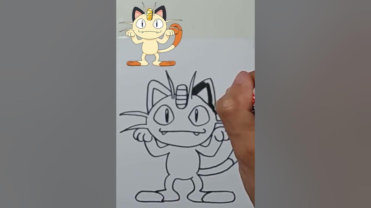 CARA MENGGAMBAR MEOWTH DENGAN MUDAH thumbnail