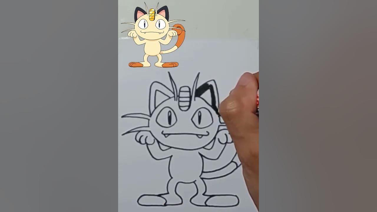 Drawing MEOWTH #shorts thumbnail