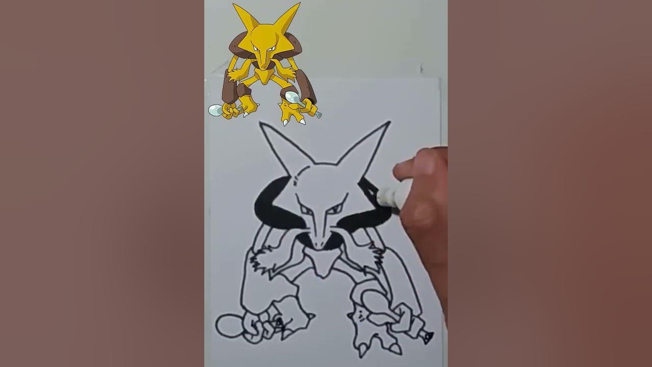 DRAWING ALAKAZAM #shorts thumbnail