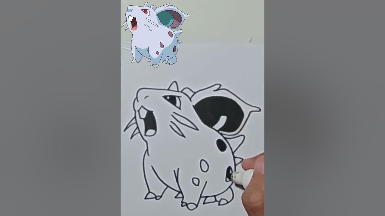 CARA MENGGAMBAR NIDORAN MUDAH BANGET thumbnail