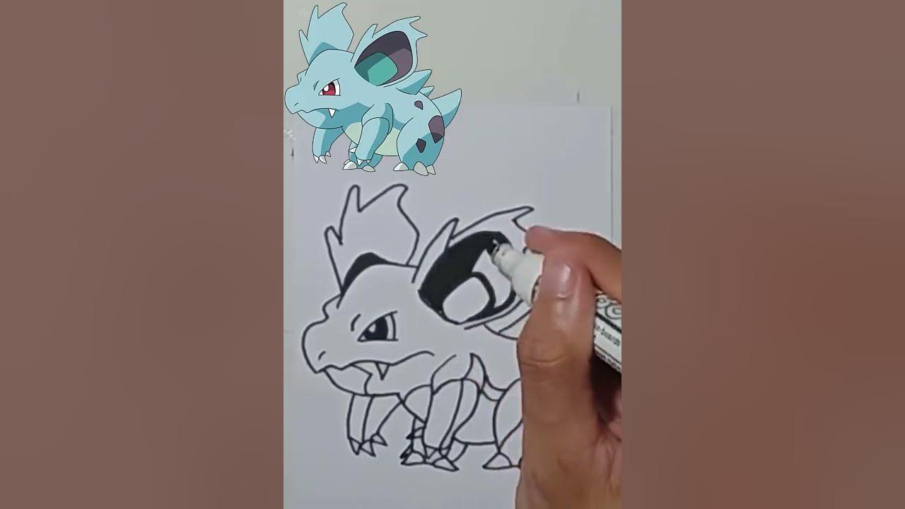 Drawing Pokemon NIDORINA #shorts thumbnail