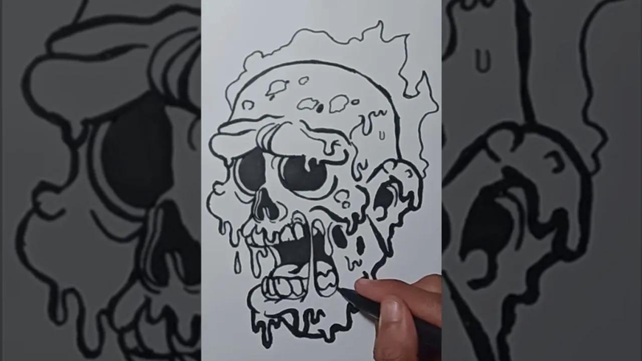 Menggambar Grafity Karakter Kepala Zombie #8 thumbnail