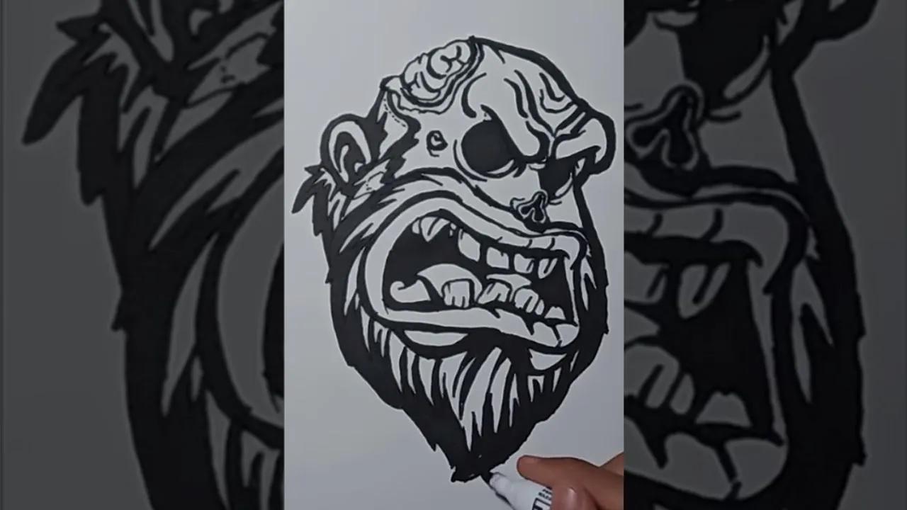 Menggambar Grafity Karakter Kepala Zombie #5 thumbnail