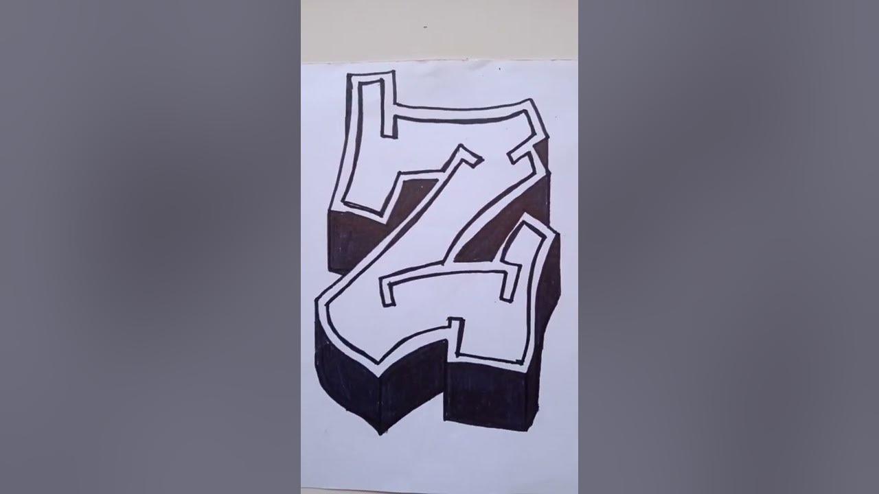 Drawing grafity letter Z #shorts #grafity #menggambar thumbnail