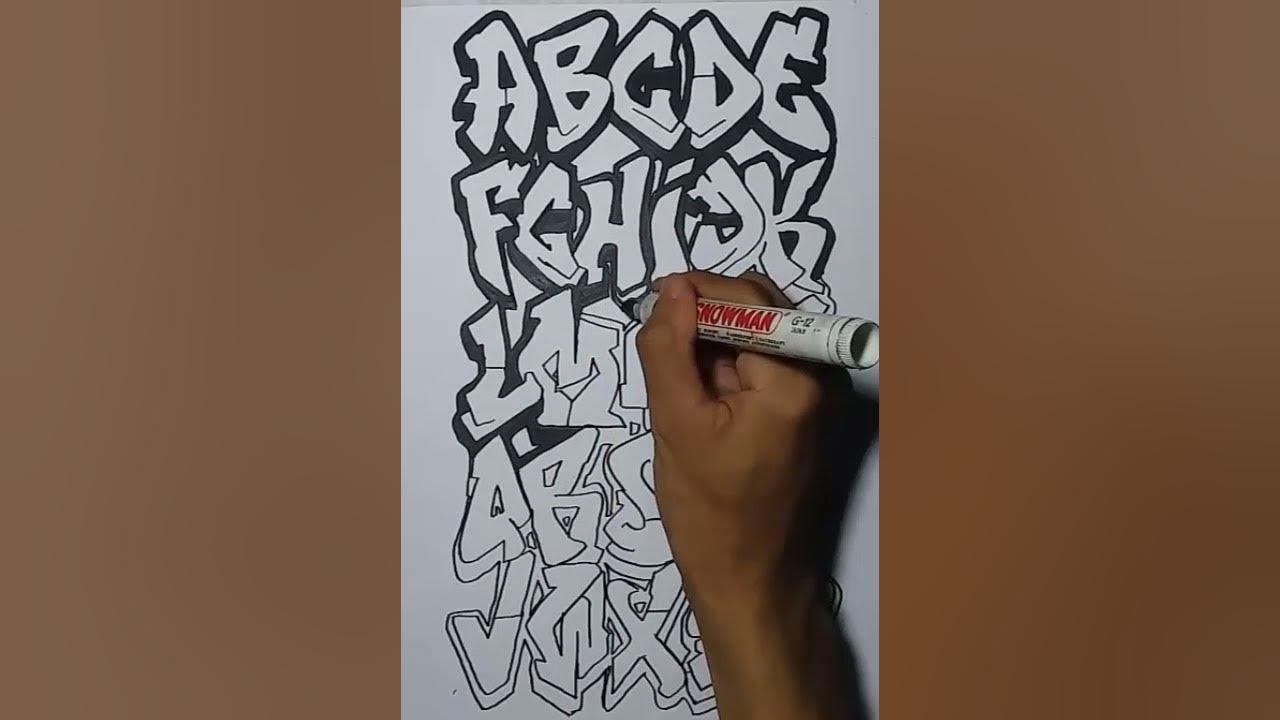 Drawing grafity alfabet #shorts #caramenggambar #menggambar #grafity thumbnail