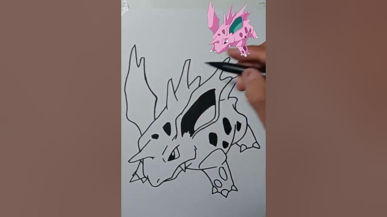 CARA MENGGAMBAR NIDORINO MUDAH BANGET thumbnail