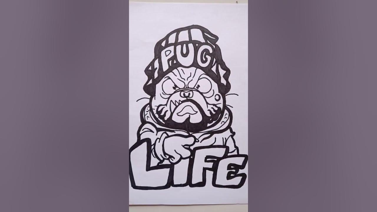 Drawing PUG grafity #shorts thumbnail