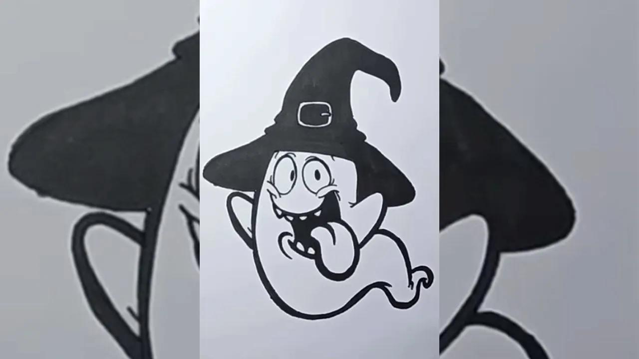 menggambar grafiti karakter hantu penyihir thumbnail