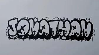 Menggambar Grafity Nama  | JONATHAN | Riquest thumbnail