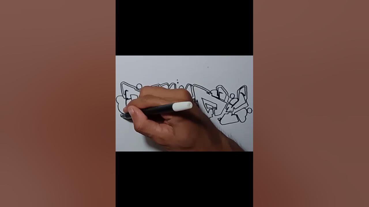 Drawing grafity name RENDY#shorts thumbnail