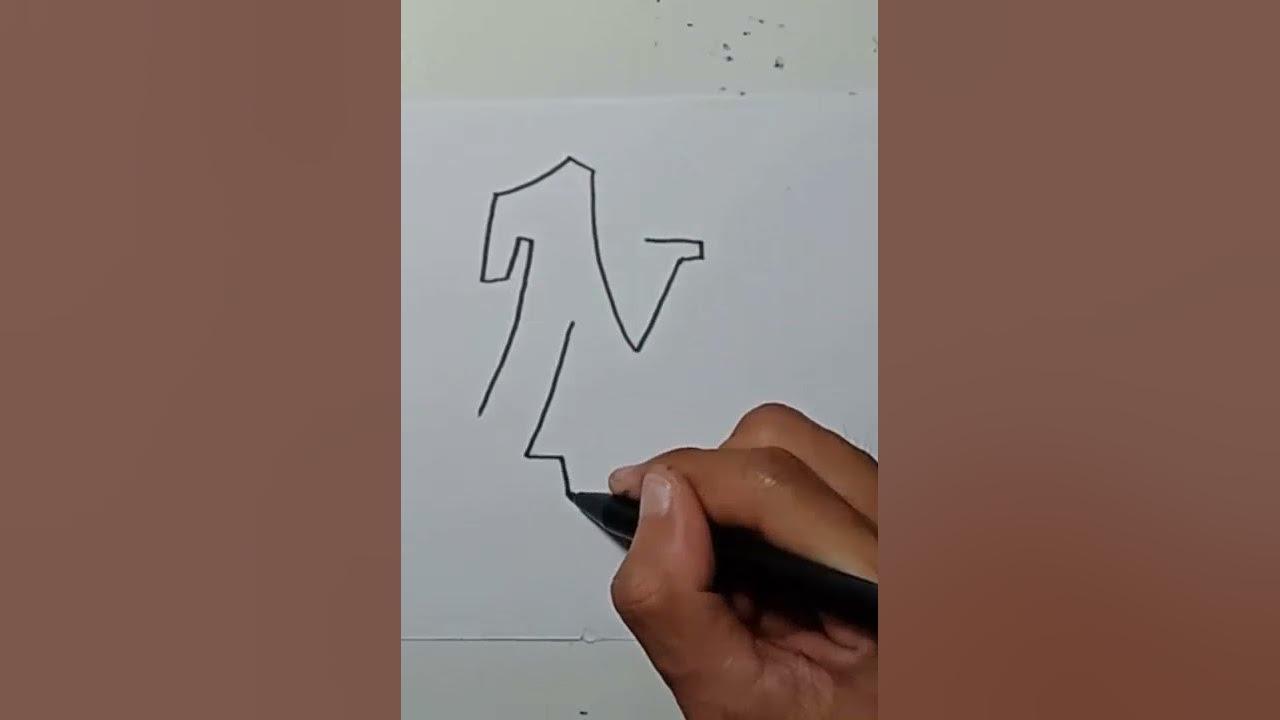 How to draw Graffity letter M#shorts thumbnail