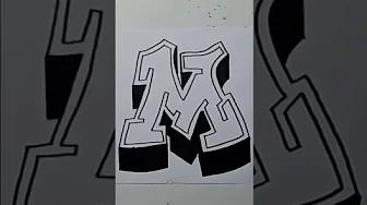 How to draw Graffity letter M simpel thumbnail