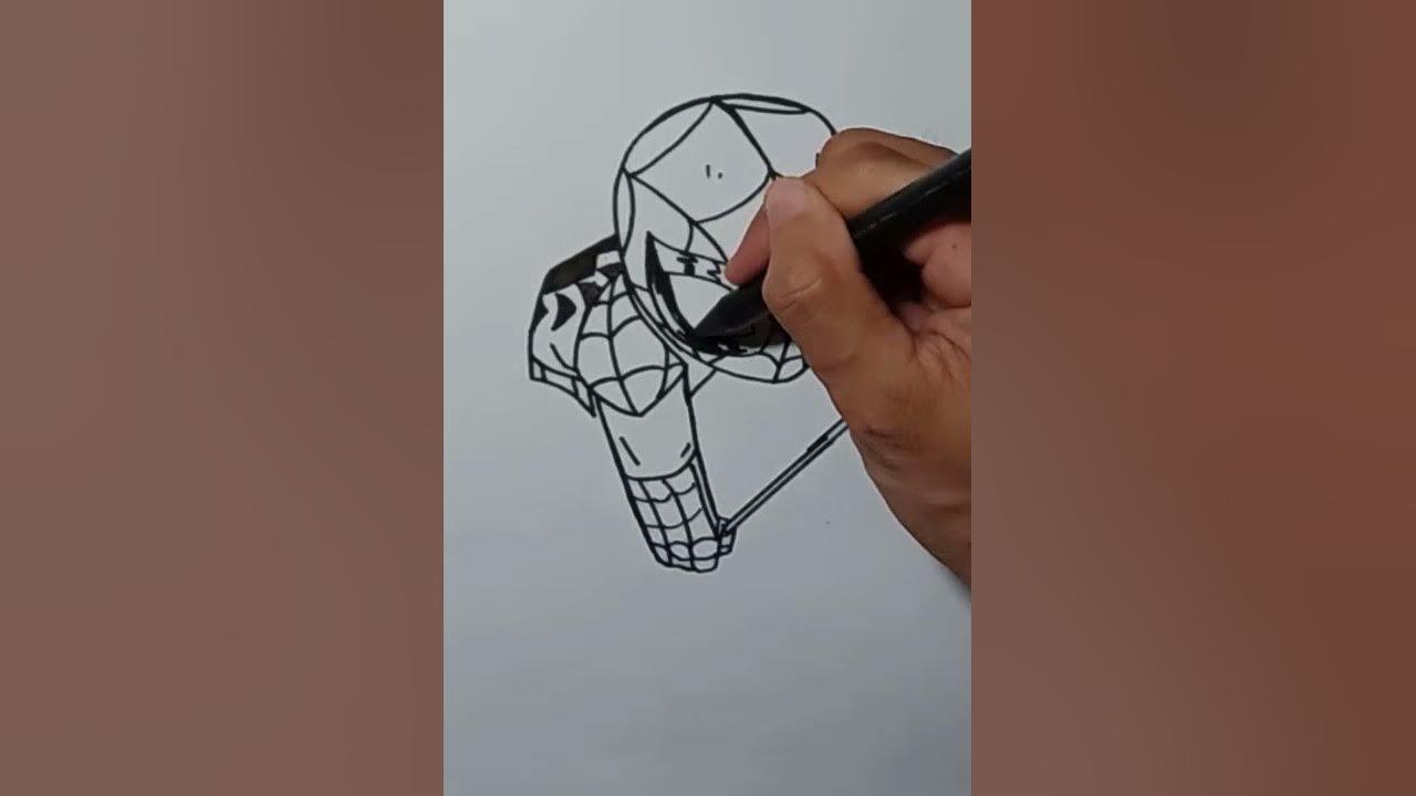 Drawing spiderman#shorts thumbnail