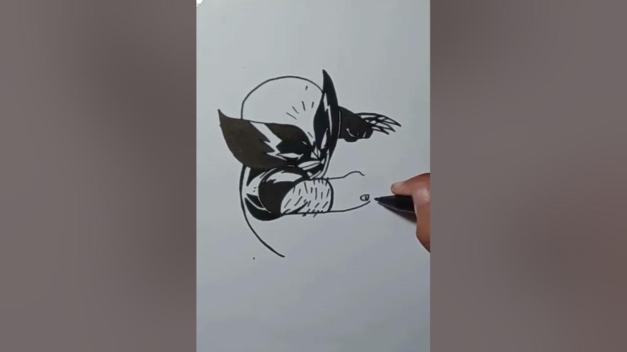 Drawing wolverine chibi#shorts thumbnail