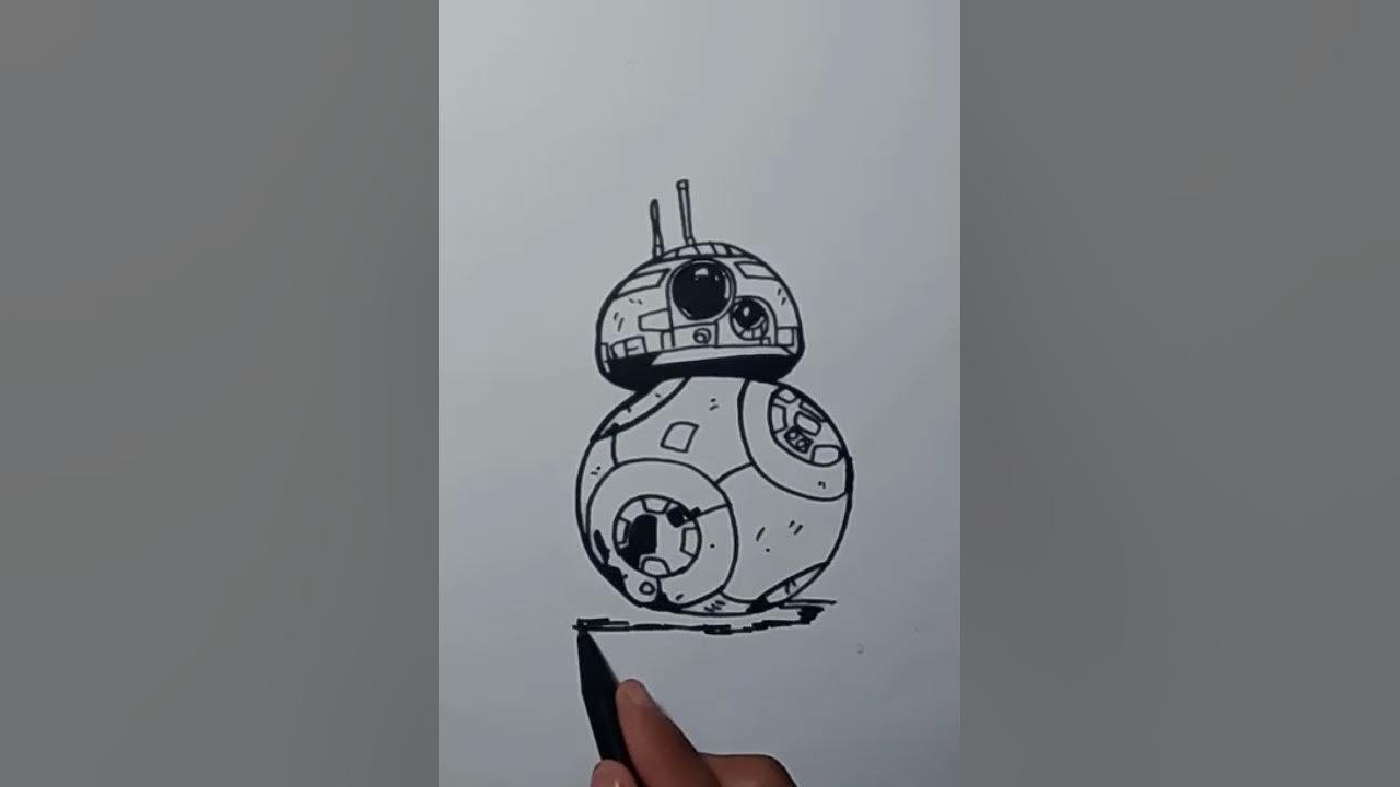 Drawing bb 8 start wars#shorts thumbnail