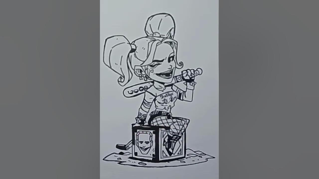 drawing suicide squad chibi || with marker #shorts thumbnail