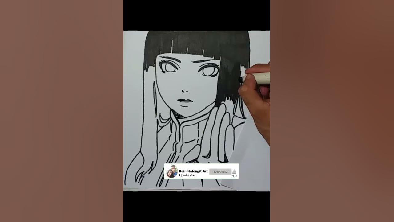 Drawing Hinata naruto#shorts thumbnail