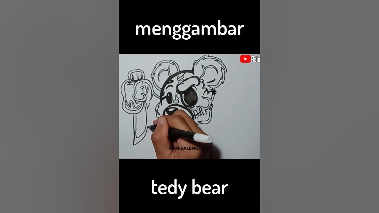 Drawing grafity karakter Teddy bear#Shorts thumbnail